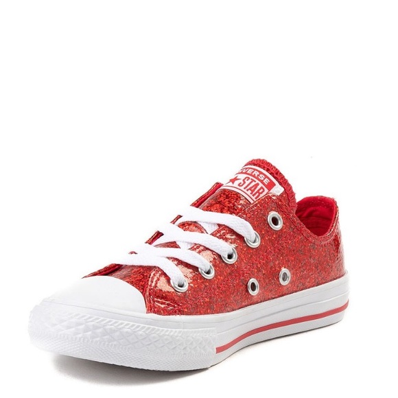 cherry red glitter converse